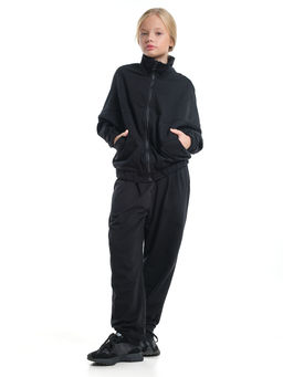 Спортивный костюм для девочки на молнии в школу UD 8023 черный - Mini maxi фото 9