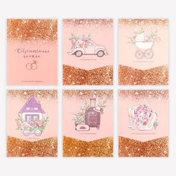 Открытка сберкнижка свадебная Нежность (Кольца), 6 листов - Долго и счастливо фото 8