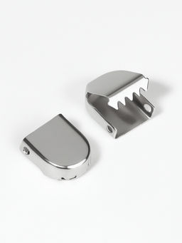 Цена за 2 шт. Фиксатор для шнурков, набор 8 шт., 1×0.8 см, серебристый