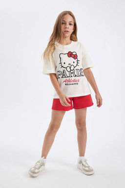 Футболка с короткими рукавами Hello Kitty для девочек - Defacto фото 2