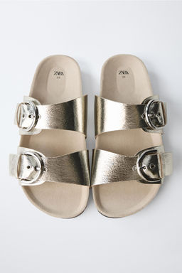 METALLIC BUCKLE SANDALS - Zara фото 5