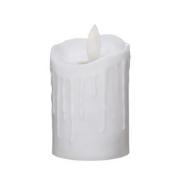 Светодиодная свеча, ночник LED RISALUX «Восковая», от батареек CR2032×2, пластик, 5.3×5.3×7.2 см