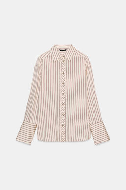 STRIPED SHIRT WITH WIDE CUFFS - Zara фото 8
