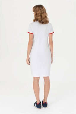 U. S. Polo Assn Женское белое трикотажное платье - U.s. polo assn фото 5