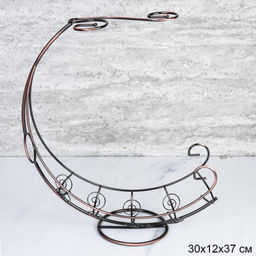 Подставка для вина и 2х фужеров Корабль Бронза / GB-T-3326 /уп 30/ металл