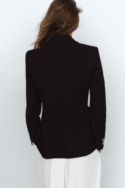 FITTED BLAZER WITH SHOULDER PADS - Zara фото 14