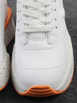 04-S77-42 WHITE Кроссовки женские (натуральная кожа)