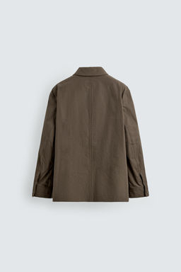 SOBRECAMISA RELAXED FIT ALGOD?N / Marr?n - Zara фото 9