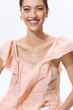 Blusa con detalles de encaje - H&m фото 5