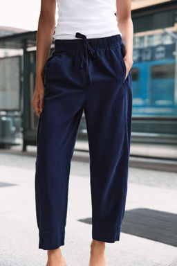 PANTAL?N CINTURA EL?STICA / Marino - Zara фото 3