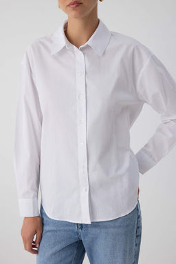 Beyaz Arkas? Dugme Detayl? Oversize Gomlek TWOAW26GO00009 - Trendyolmilla фото 15