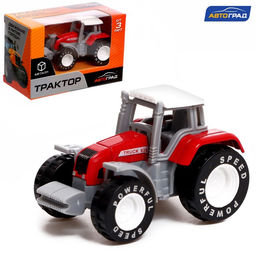 Трактор металлический Фермер, цвет красный