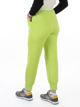 2611 LT. GREEN Штаны утепленные спортивные женские (85% хлопок, 10% полиэстер, 5% спандекс)