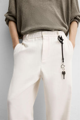 TEXTURED REGULAR FIT TROUSERS - Zara фото 36