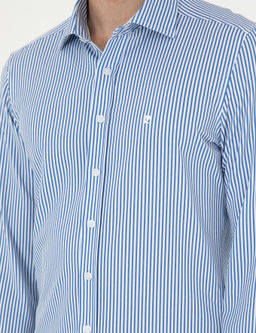 Mavi _izgili Ex. Slim Fit Uzun Kollu G_mlek