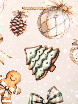 Цена за 2 шт. Пакет подарочный новогодний ламинированный, «Дед Мороз в лесу», 18×10×22.3 см