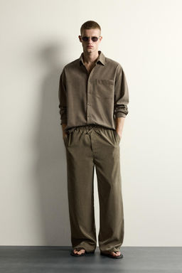 PANTAL?N FLUIDO RELAXED FIT / Marr?n
