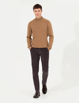 Koyu Gri Slim Fit Kanvas Pantolon - Pierre cardin фото 3
