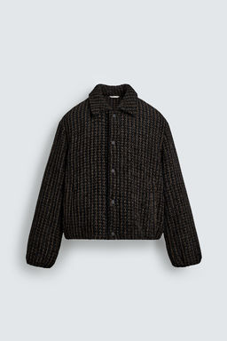 VELOUR CHECK TEXTURED JACKET - Zara фото 8