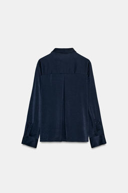 SATIN SHIRT WITH VENT - Zara фото 5