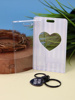 Футляр для карт с брелоком "Forever love", black