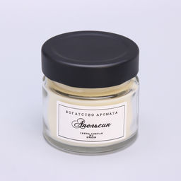 Свеча ароматическая из соевого воска в банке, 75 г, апельсин