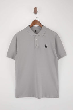 TRENDYOL MAN Gri Regular/Normal Kesim Nak?s Detayl? Polo Yaka T-shirt TMNSS25PO00017 - Trendyolmilla фото 30