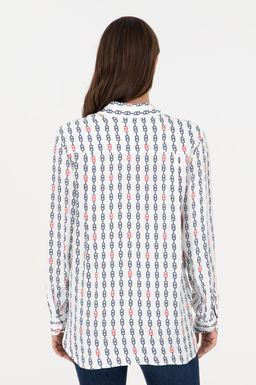 Женская кремовая рубашка с длинным рукавом Неожиданная скидка в корзине - U.s. polo assn фото 5