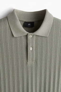 Polo en punto con textura Slim Fit - H&m фото 9