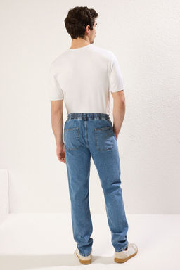 TRENDYOL MAN Mavi Regular Fit Ince Kumas Denim Kot Pantolon Jeans TMNSS25JE00005 - Trendyolmilla фото 5