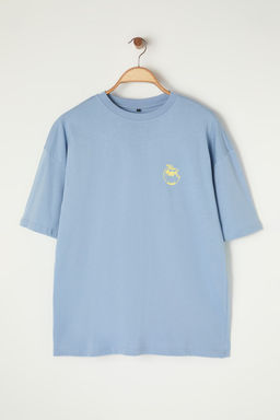 TRENDYOL MAN Ekru Oversize/Genis Kesim Meyve Bask?l? %100 Pamuklu T-Shirt TMNSS25TS00030 - Trendyolmilla фото 4