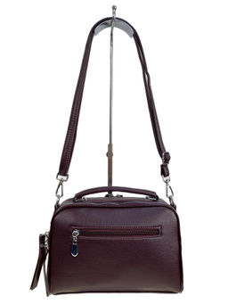 Женская сумка из искусственной кожи и замши, цвет бордовый - Greta фото 2