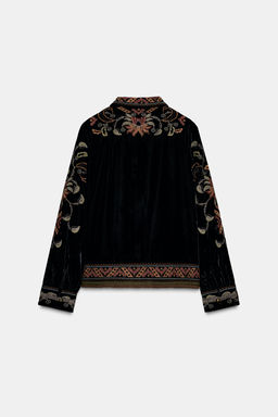 ZW COLLECTION EMBROIDERED VELVET JACKET