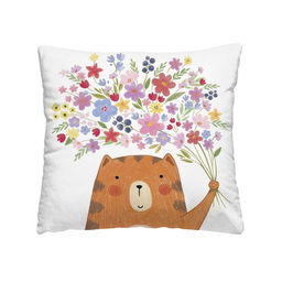 Чехол на подушку Этель "Букетик", 40*40 см, 100 п/э, велюр