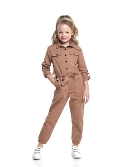 Комбинезон для девочки UD 7474 св.коричневый