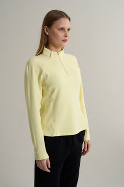 Лонгслив half-zip утепленный Желтый ANTA RUNNING LS Tee фото 3