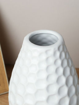 Ваза 23 см белая / WRF-163 /уп 8/без и/уп - ГалеонТрейд фото 3