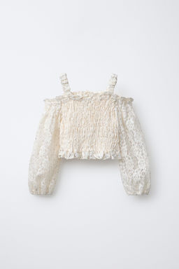 SHINY ELASTICATED TOP