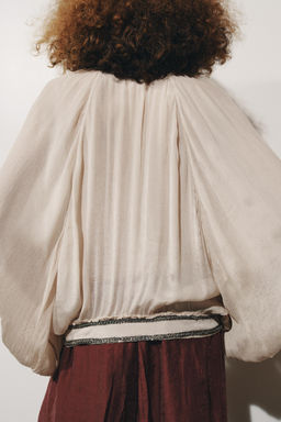 ZW COLLECTION BEADED SASH BLOUSE