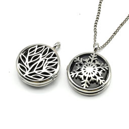 Кулон открывающийся Снежинка 25*25мм с агатом