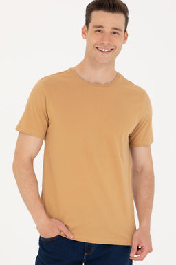 U. S. Polo Assn Мужская футболка Camel Basic с круглым вырезом