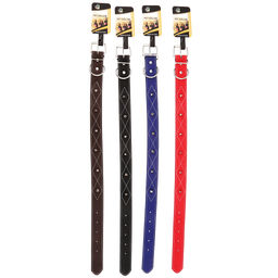 Пэт тойс (Pet toys) Ошейник для собаки Шипы 3х56см, металлическая застежка, под кожу, металл декор, на картоне, цвета в ассортименте: красный, синий, черный, темно-коричневый (Китай)  фото 5