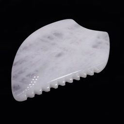 Скребок Горный хрусталь лечебный натуральный камень для лица и массажа тела