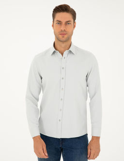Gri Slim Fit Arm_rl_ Uzun Kollu G_mlek