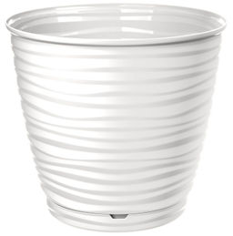 Цена за 2 шт. Горшок для цветов Саффрон 1,5л с поддоном (белый) 221610129/01