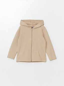 Kap??onlu K?z ?ocuk Fermuarl? Sweatshirt