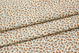 Теплый хлопок Россыпь бутончиков цв.терракотовый, ВИД2, ш.1.53м, хлопок-100%, 150гр/м.кв - Купава фото 5