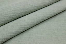 Муслин двухслойный с эффектом жатости цв.Морозная мята, ш.1.35м, хлопок-100%, 110гр/м.кв - Купава фото 4