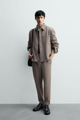 PANTAL?N CINTURA JOGGER EASY CARE / Tostado vigor?