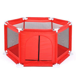 Манеж детский  шестигранный (113*130*65) цвет красный